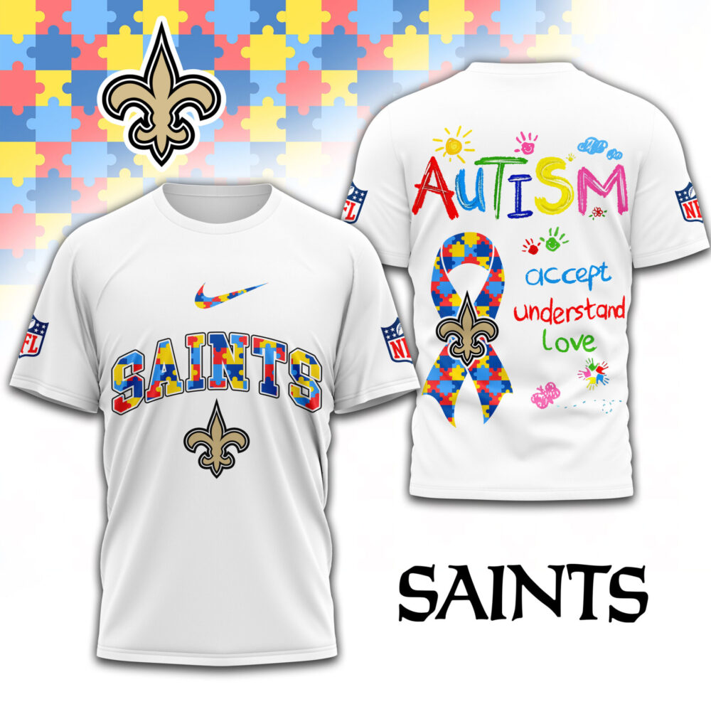 New Orleans Saints | Premium Autism Awareness 3D Shirt TD