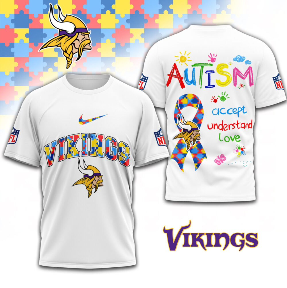 Minnesota Vikings | Premium Autism Awareness 3D Shirt TD