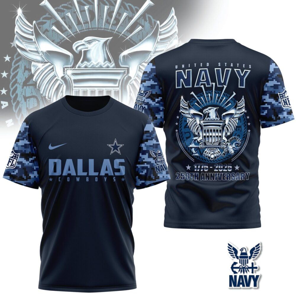 Dallas Cowboys | Premium Navy 250 Years 3D Shirt TD
