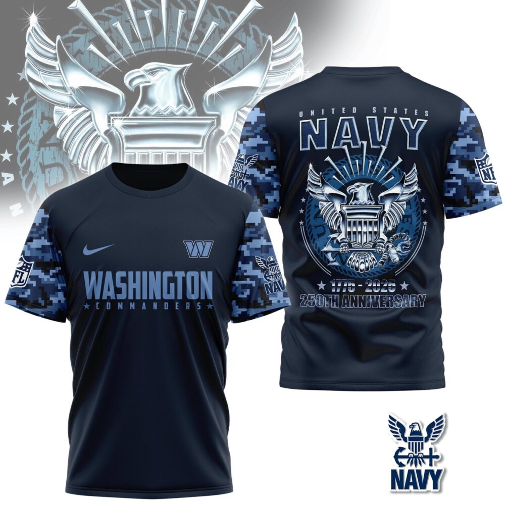 Washington Commanders | Premium Navy 250 Years 3D Shirt TD