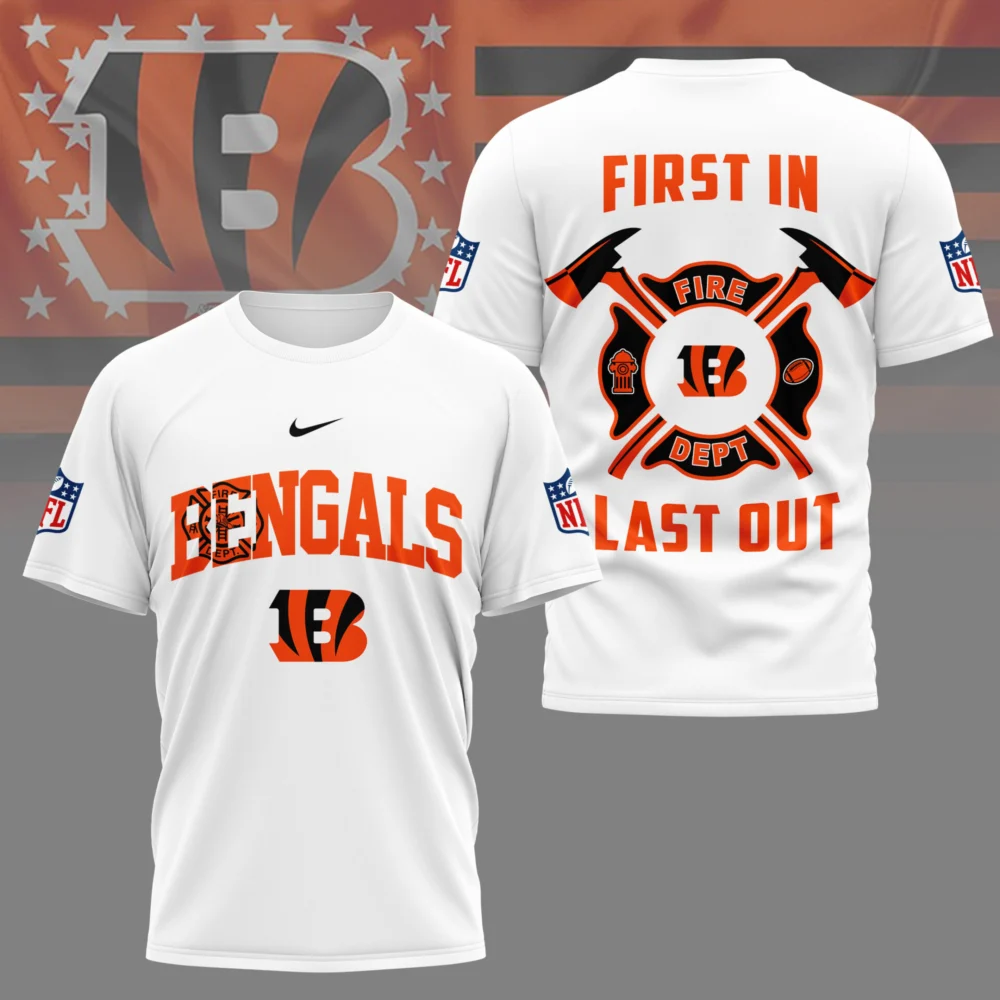 Cincinnati Bengals | Premium NFL Fire Dept 3D Shirt TD