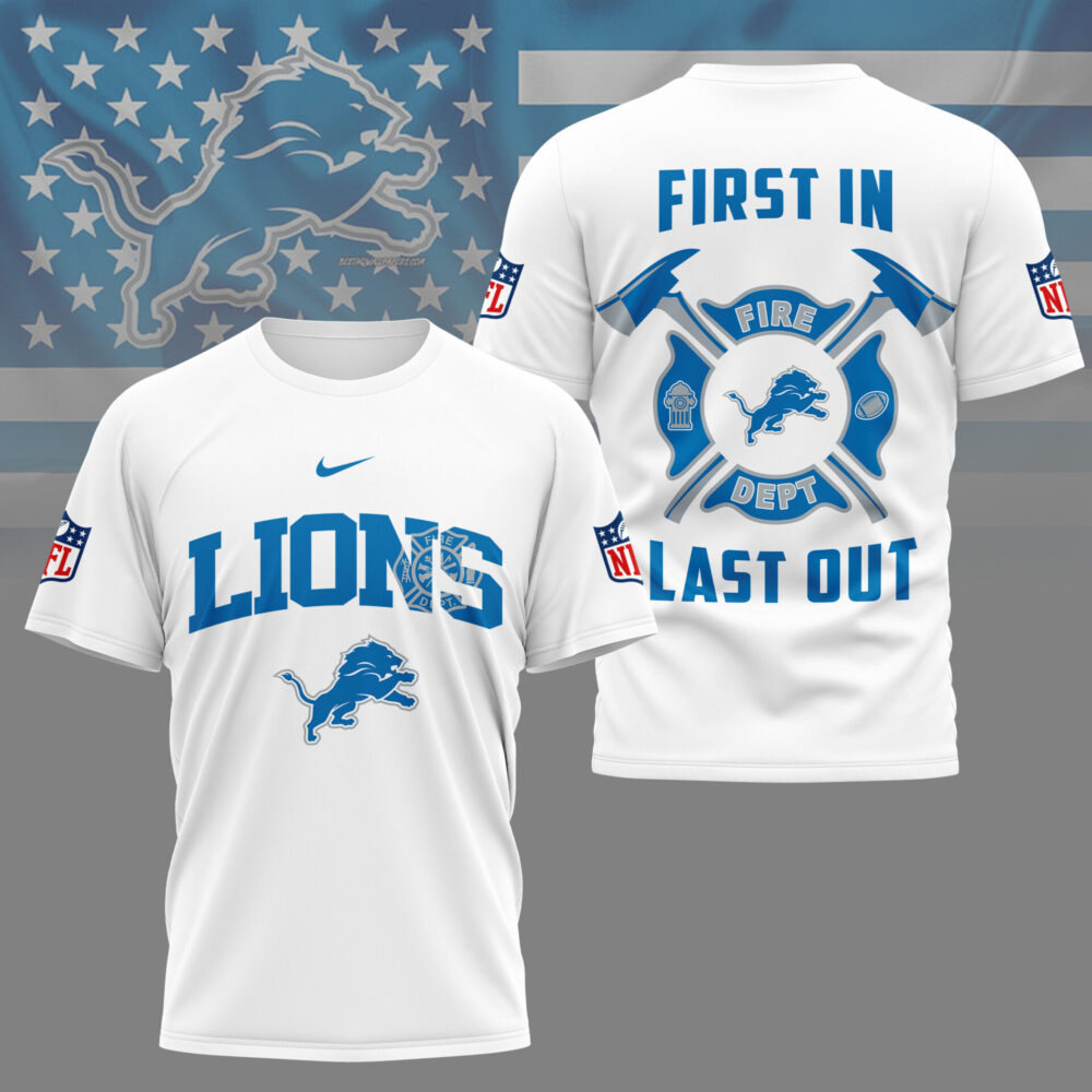 Detroit Lions | Premium NFL Fire Dept 3D Shirt TD