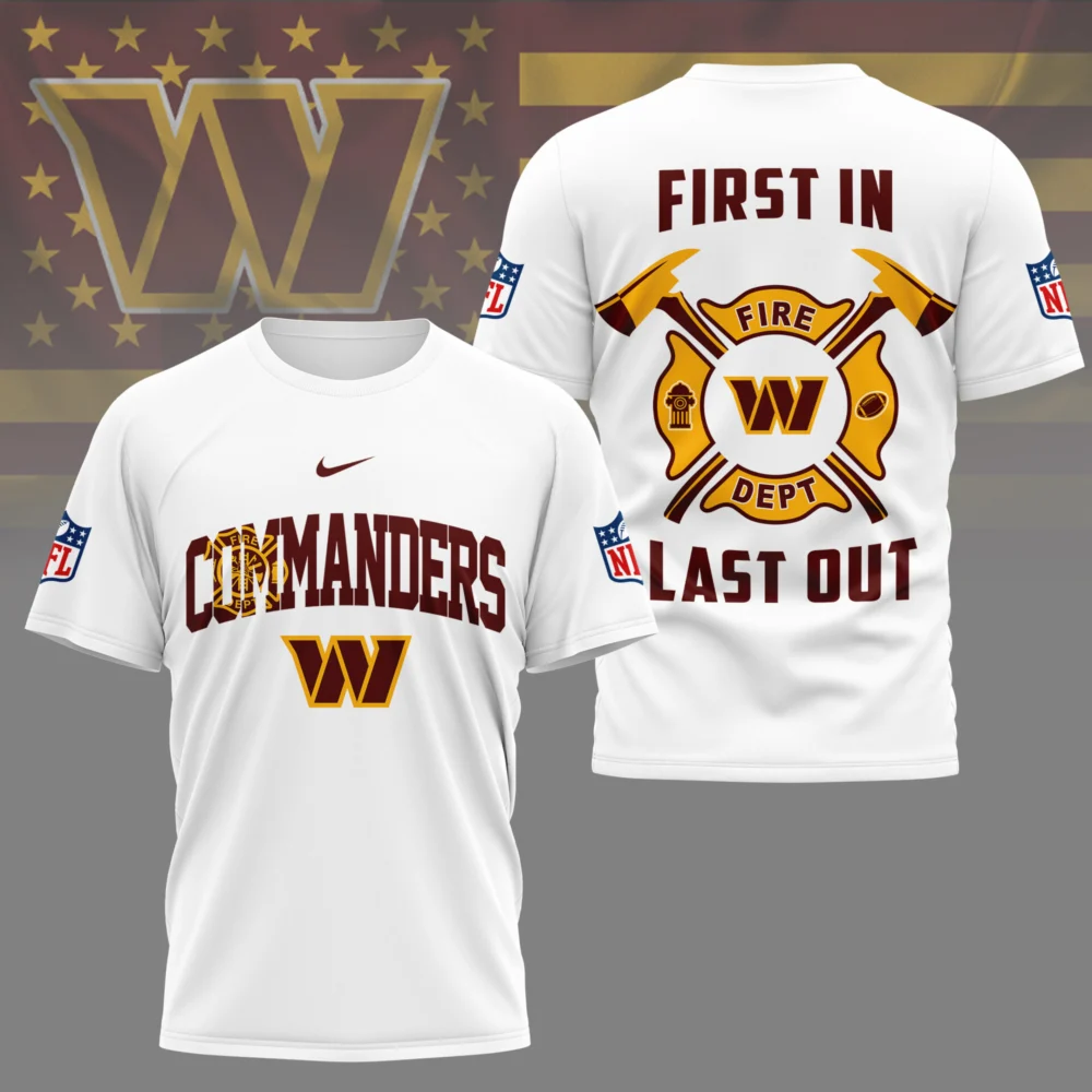 Washington Commanders | Premium NFL Fire Dept 3D Shirt TD