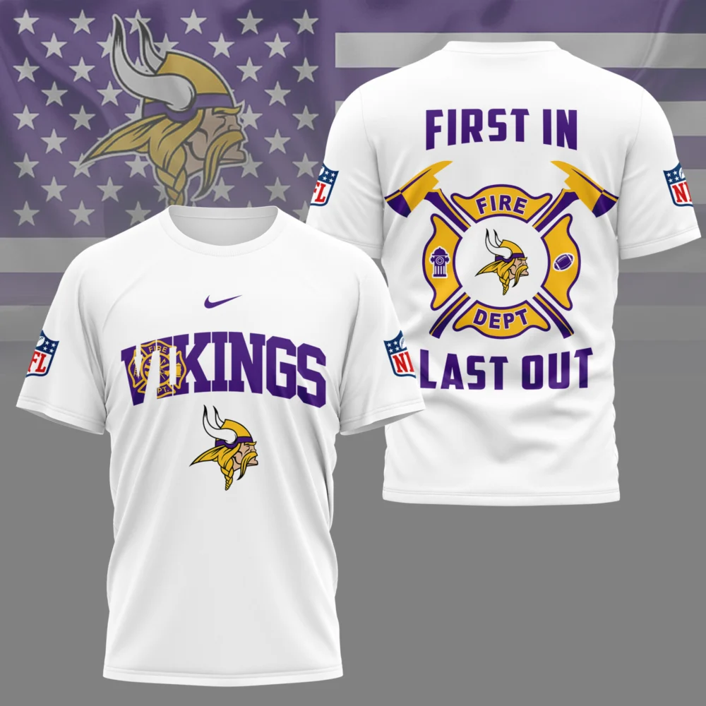 Minnesota Vikings | Premium NFL Fire Dept 3D Shirt TD