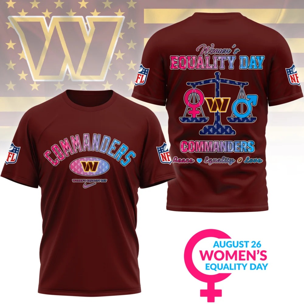 Washington Commanders | Premium Women’s Equality Day 3D Shirt NY - Color 3