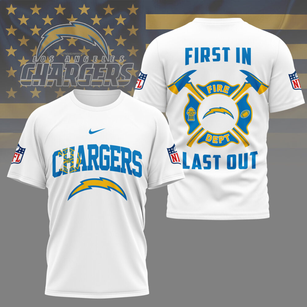 Los Angeles Chargers | Premium NFL Fire Dept 3D Shirt TD