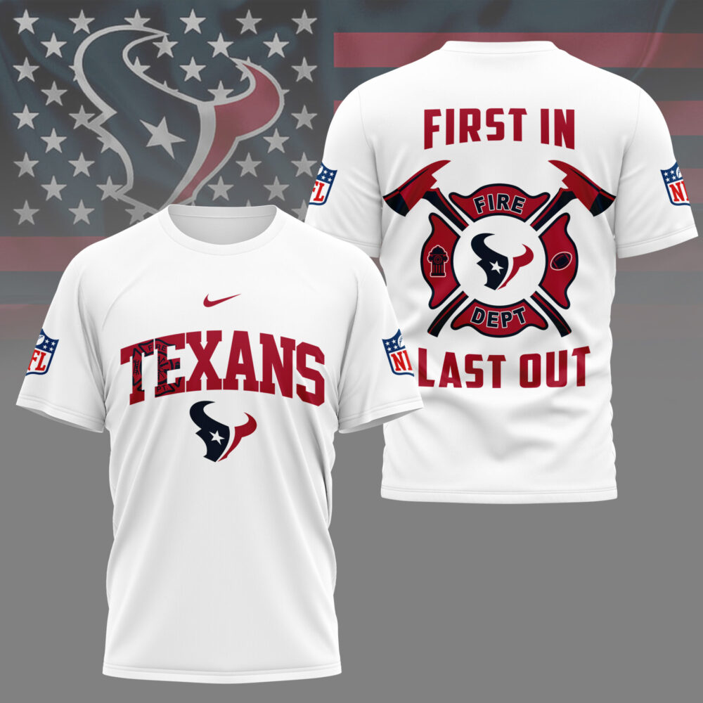 Houston Texans | Premium NFL Fire Dept 3D Shirt TD