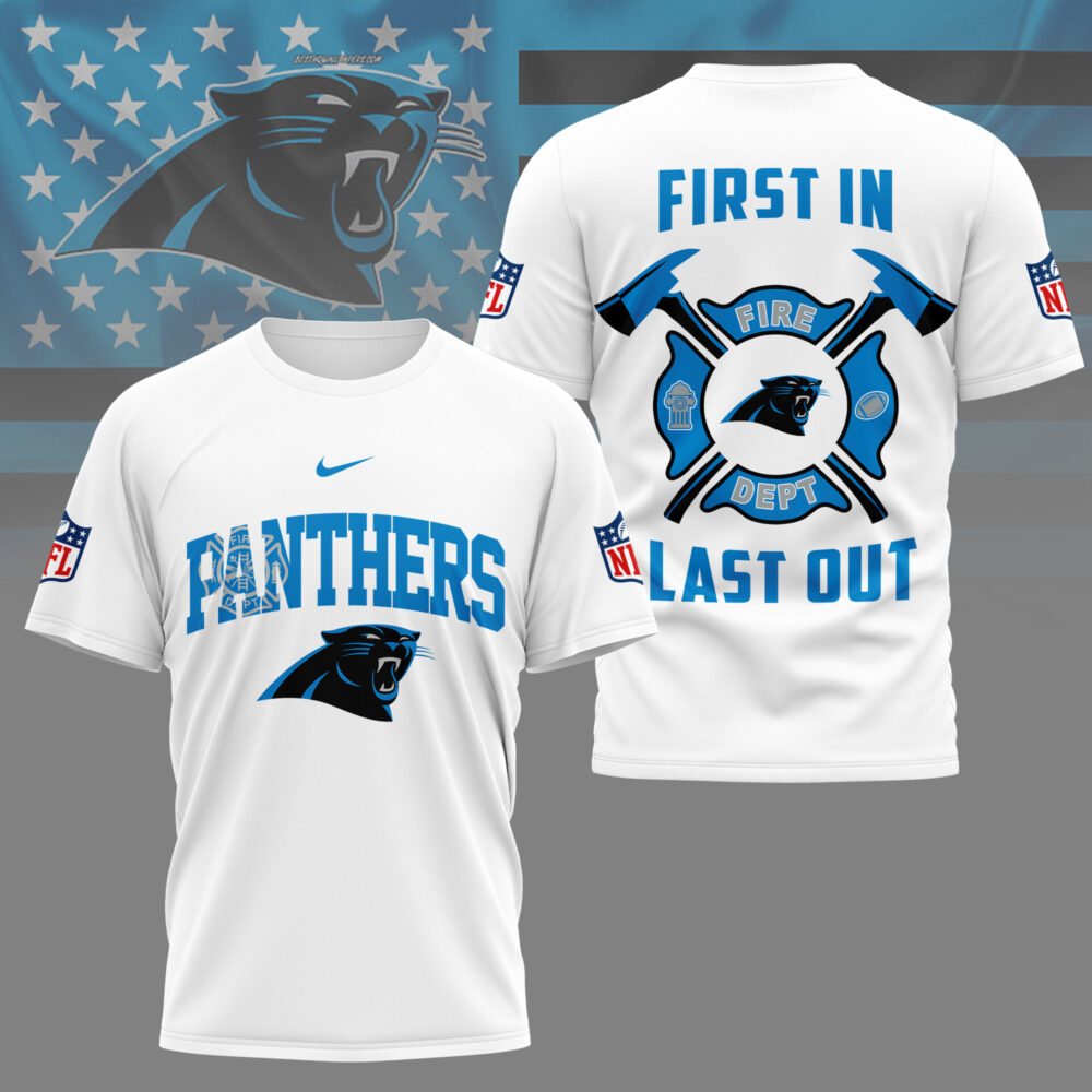 Carolina Panthers | Premium NFL Fire Dept 3D Shirt TD