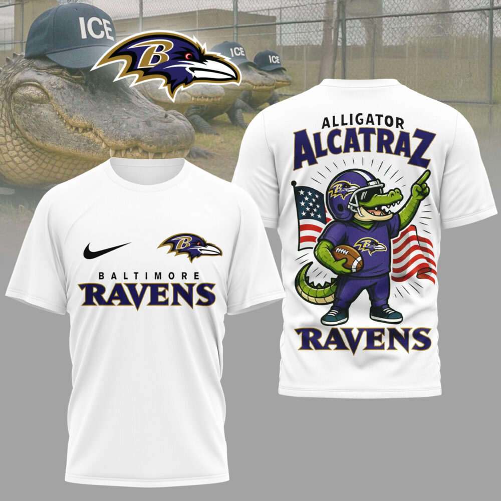Baltimore Ravens | Premium NFL x Alligator Alcatraz 3D Shirt HI