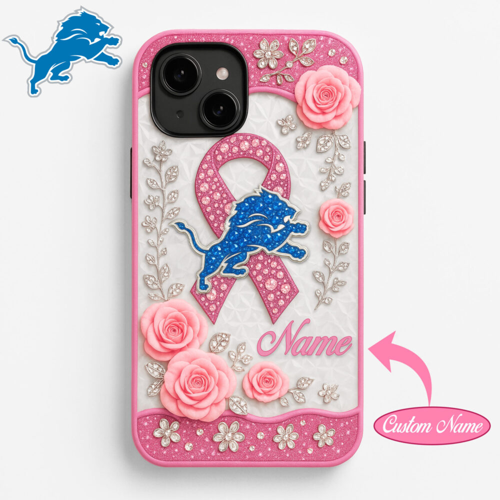 Detroit Lions | Premium NFL Breast Cancer Phonecase HI