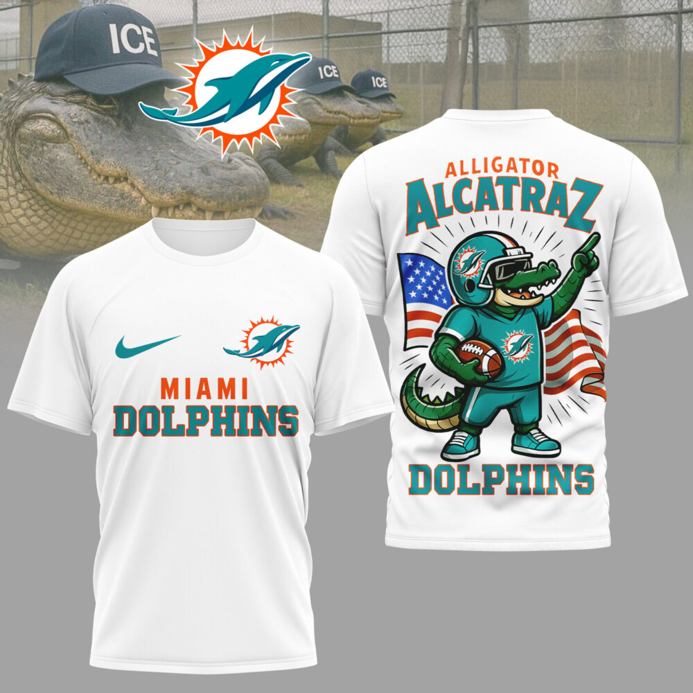 Miami Dolphins | Premium NFL x Alligator Alcatraz 3D Shirt HI