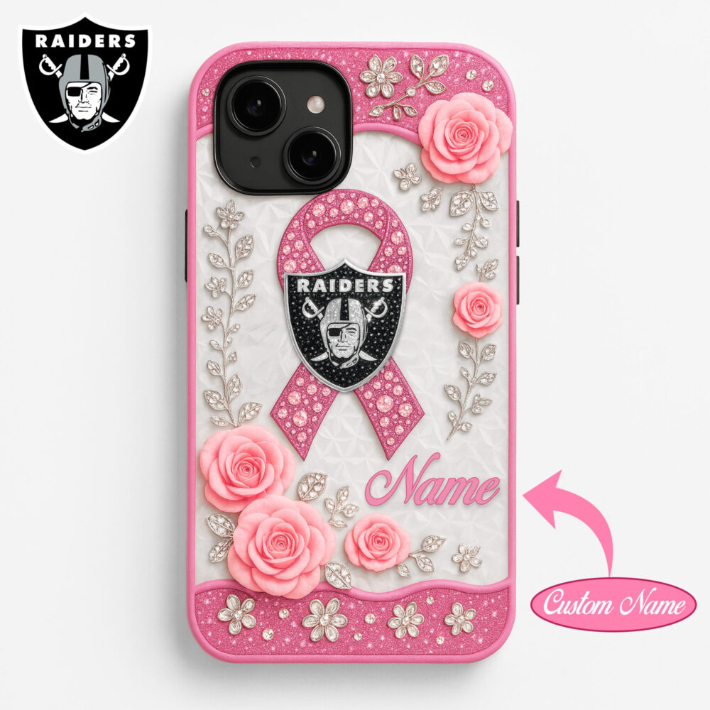 Las Vegas Raiders | Premium NFL Breast Cancer Phonecase HI