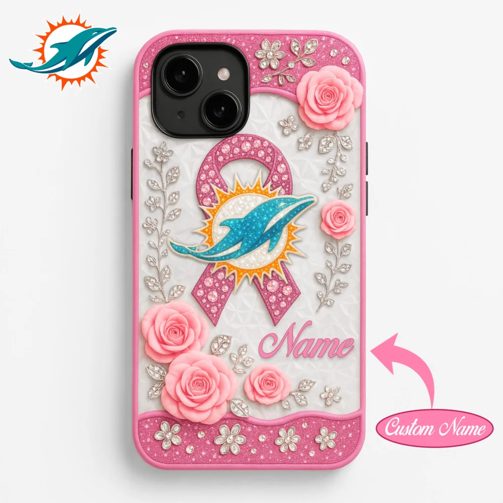 Miami Dolphins | Premium NFL Breast Cancer Phonecase HI