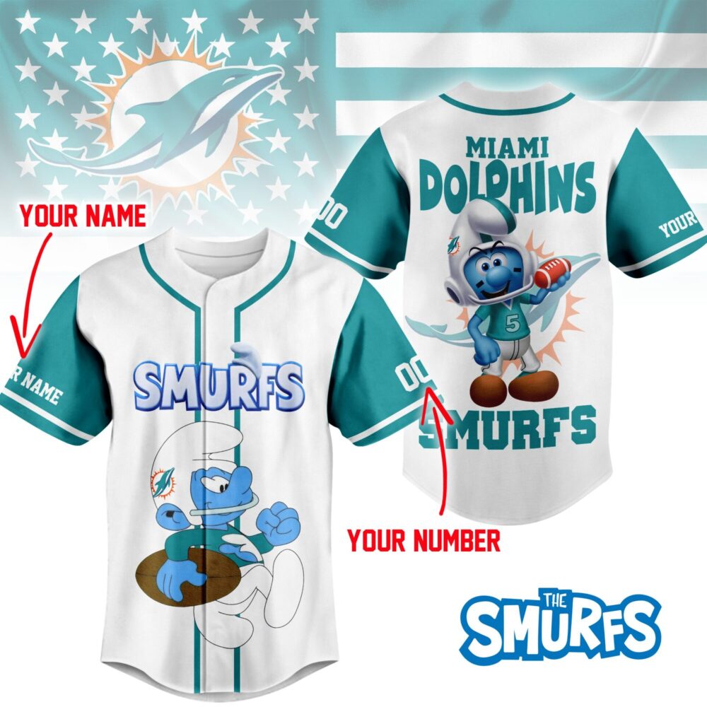 Miami Dolphins | Premium NFL x Smurfs Jersey NY