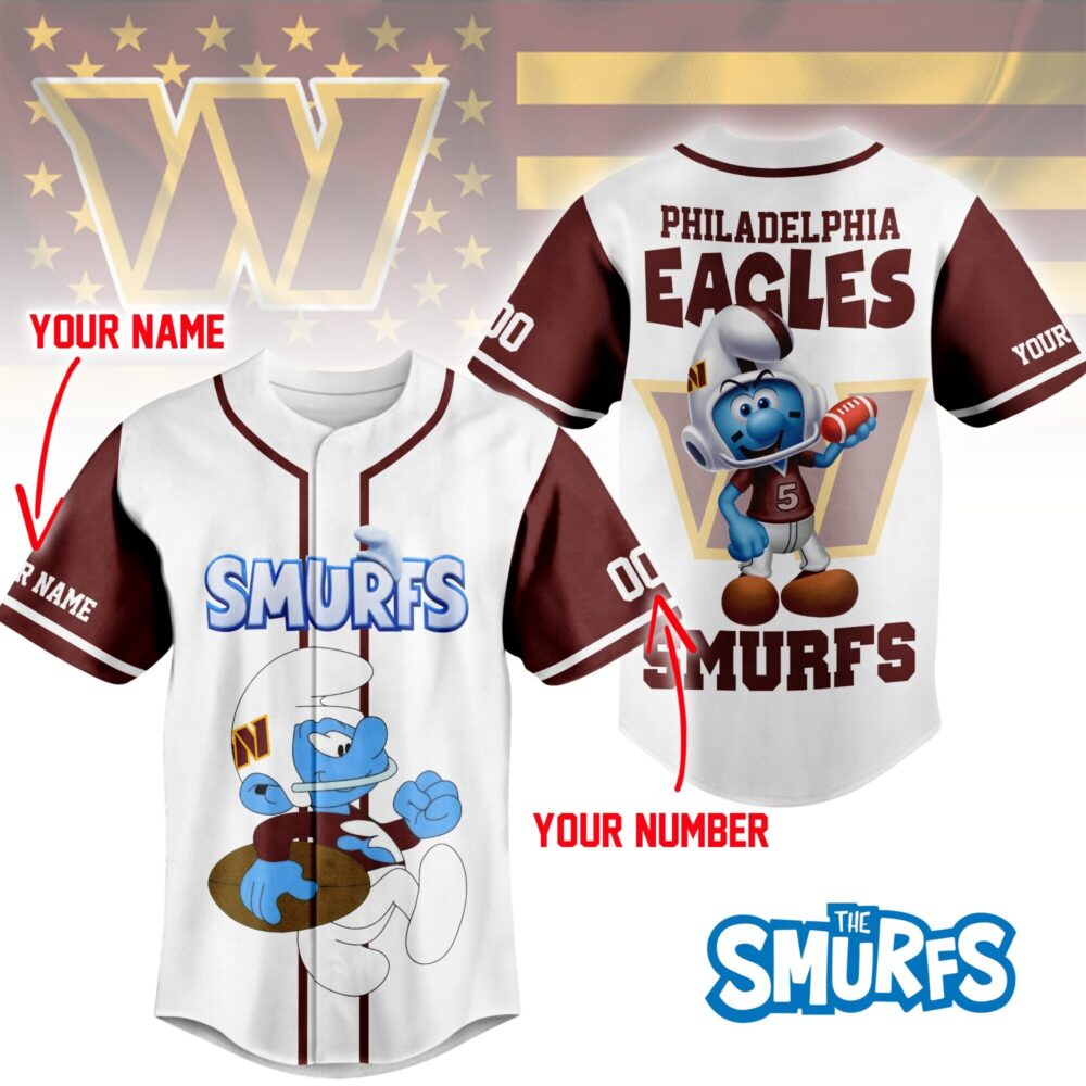 Washington Commanders | Premium NFL x Smurfs Jersey NY