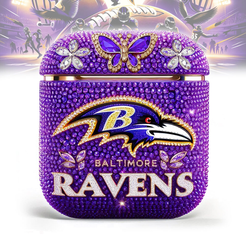 Baltimore Ravens | Bling Airpods Case For Airpods 1/Airpods 2 TD