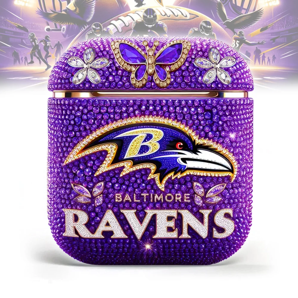 Baltimore Ravens | Bling Airpods Case For Airpods 1/Airpods 2 TD