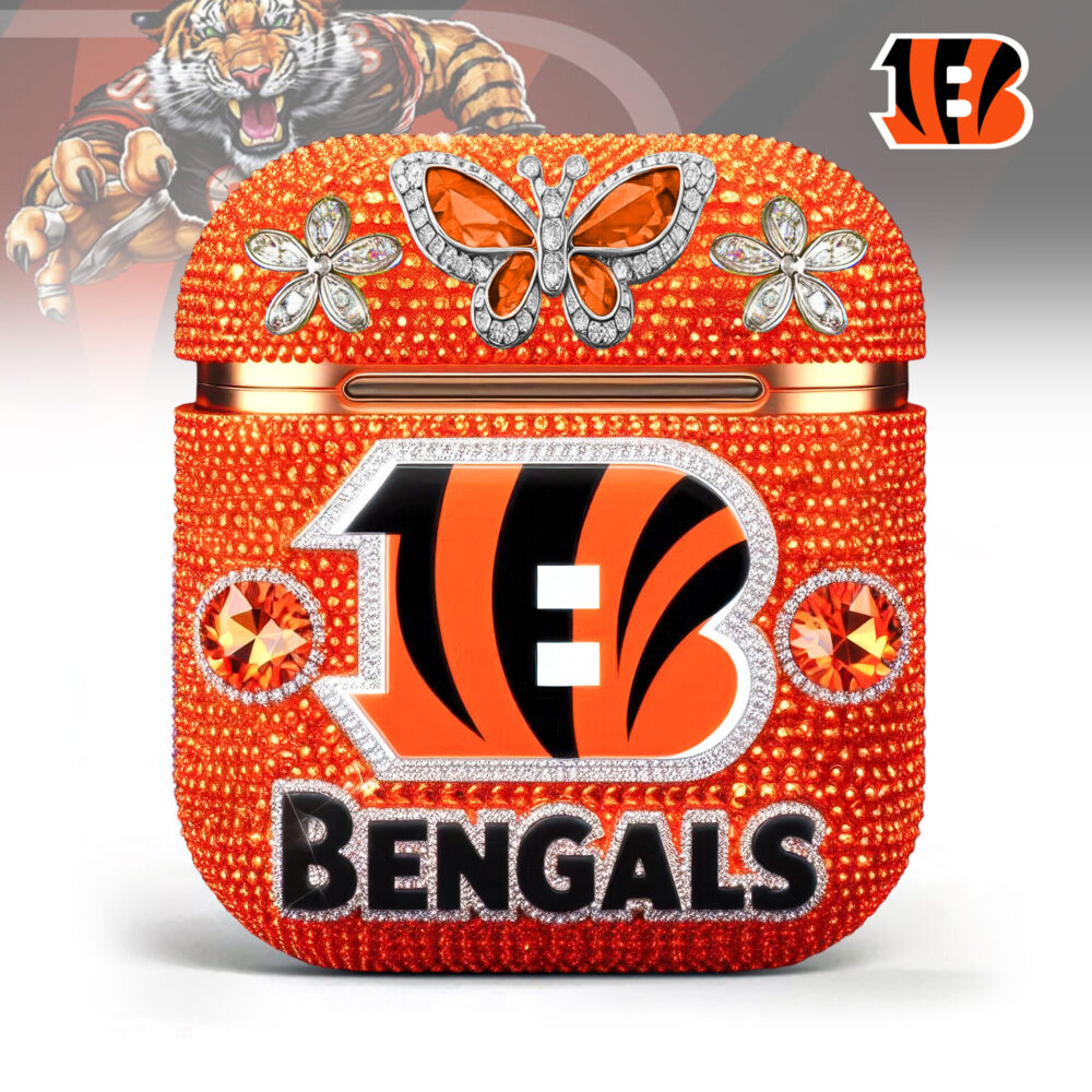 Cincinnati Bengals | Bling Airpods Case For Airpods 1/Airpods 2 TD