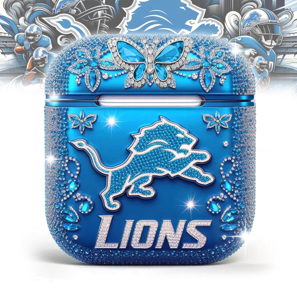 Detroit Lions | Bling Airpods Case For Airpods 1/Airpods 2 TD