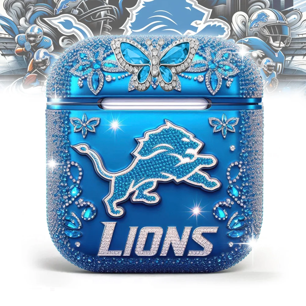 Detroit Lions | Bling Airpods Case For Airpods 1/Airpods 2 TD