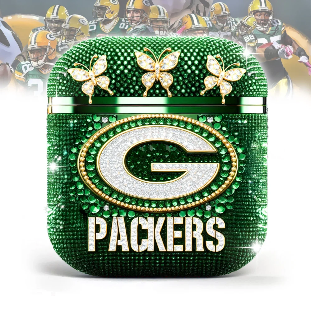 Green Bay Packers | Bling Airpods Case For Airpods 1/Airpods 2 TD