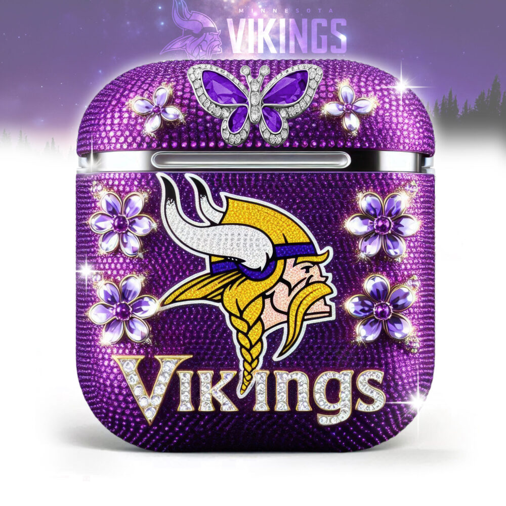 Minnesota Vikings | Bling Airpods Case For Airpods 1/Airpods 2 TD