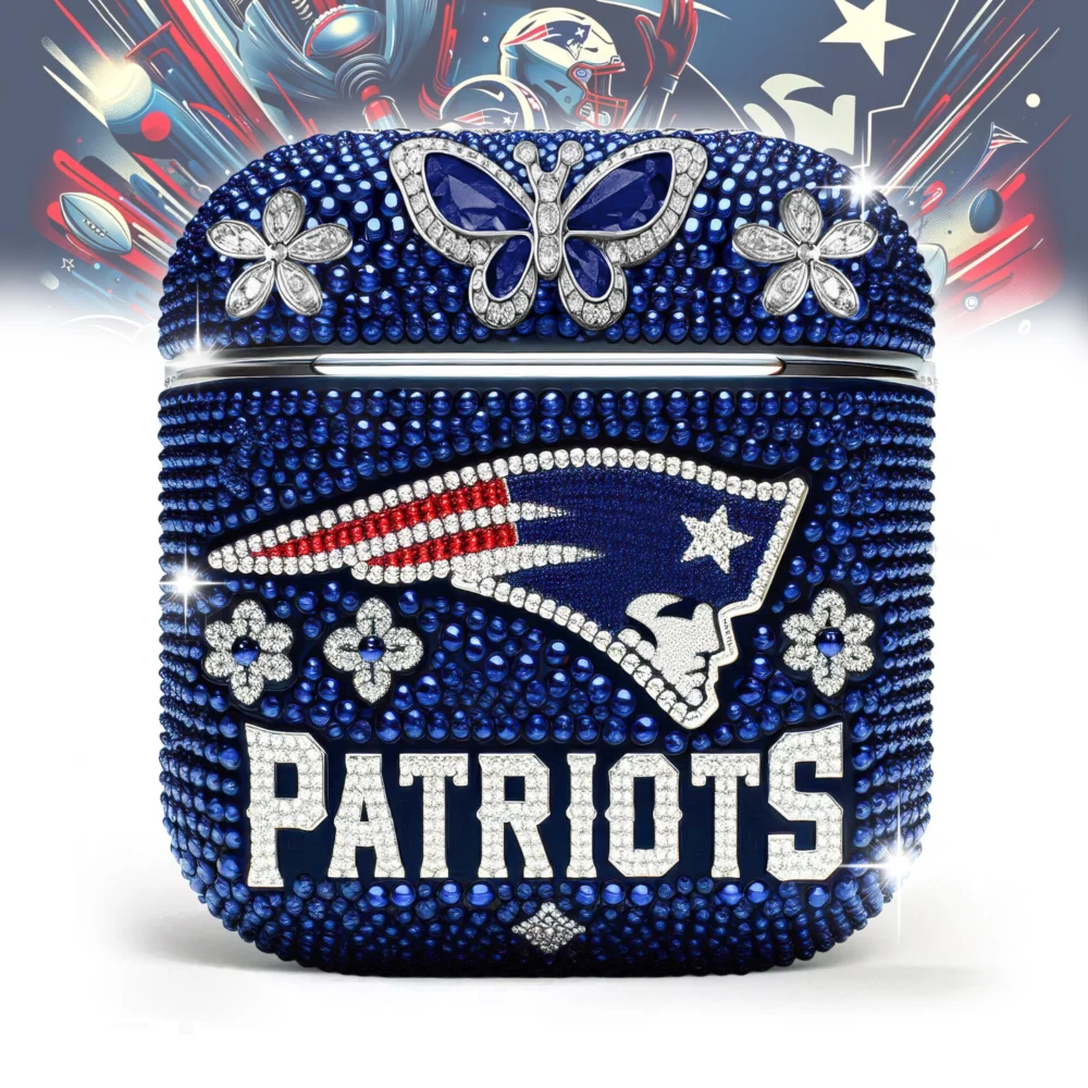 New England Patriots | Bling Airpods Case For Airpods 1/Airpods 2 TD