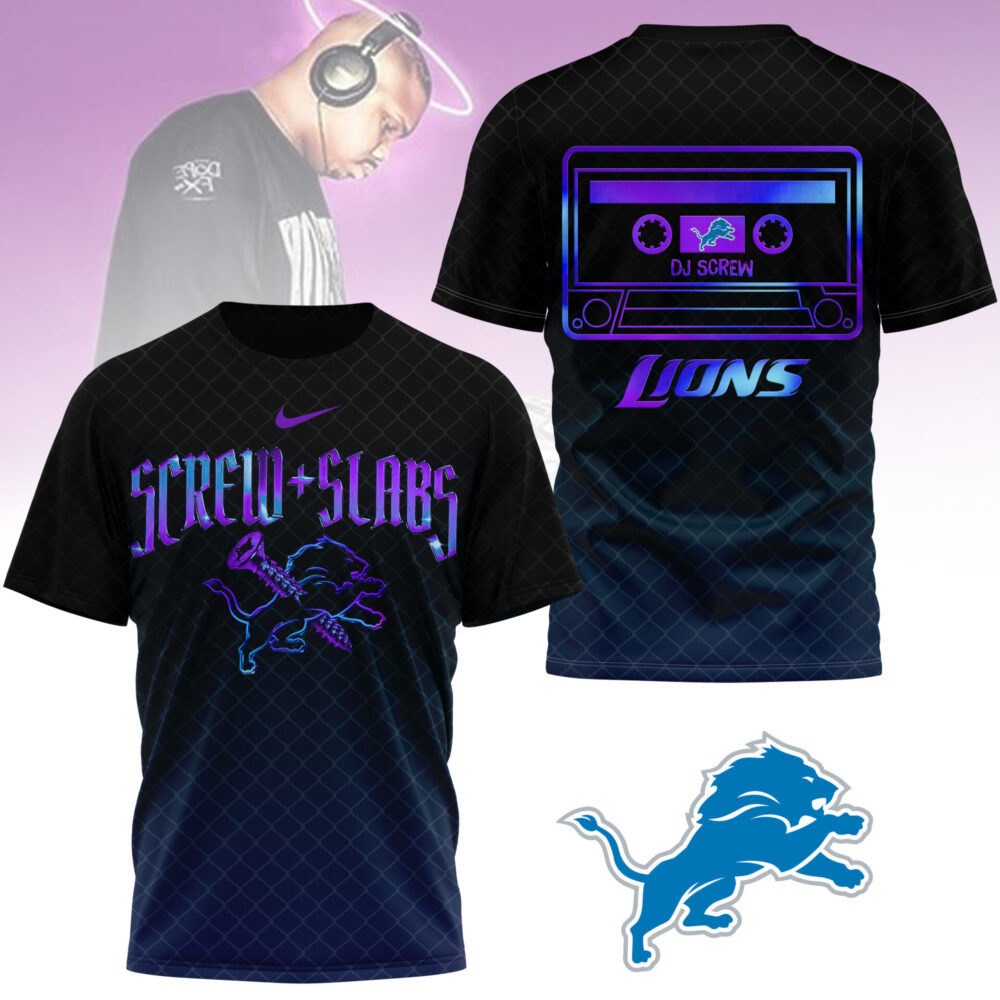 Detroit lions | Premium NFL x DJ Screw 3D Shirt NY