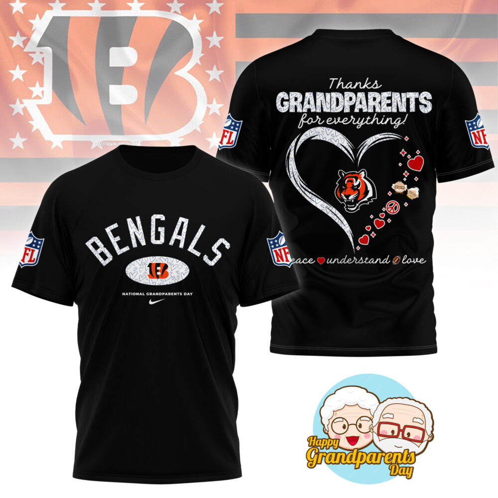 Cincinnati Bengals | Premium National Grandparents Day 3D Shirt NY - Color 2