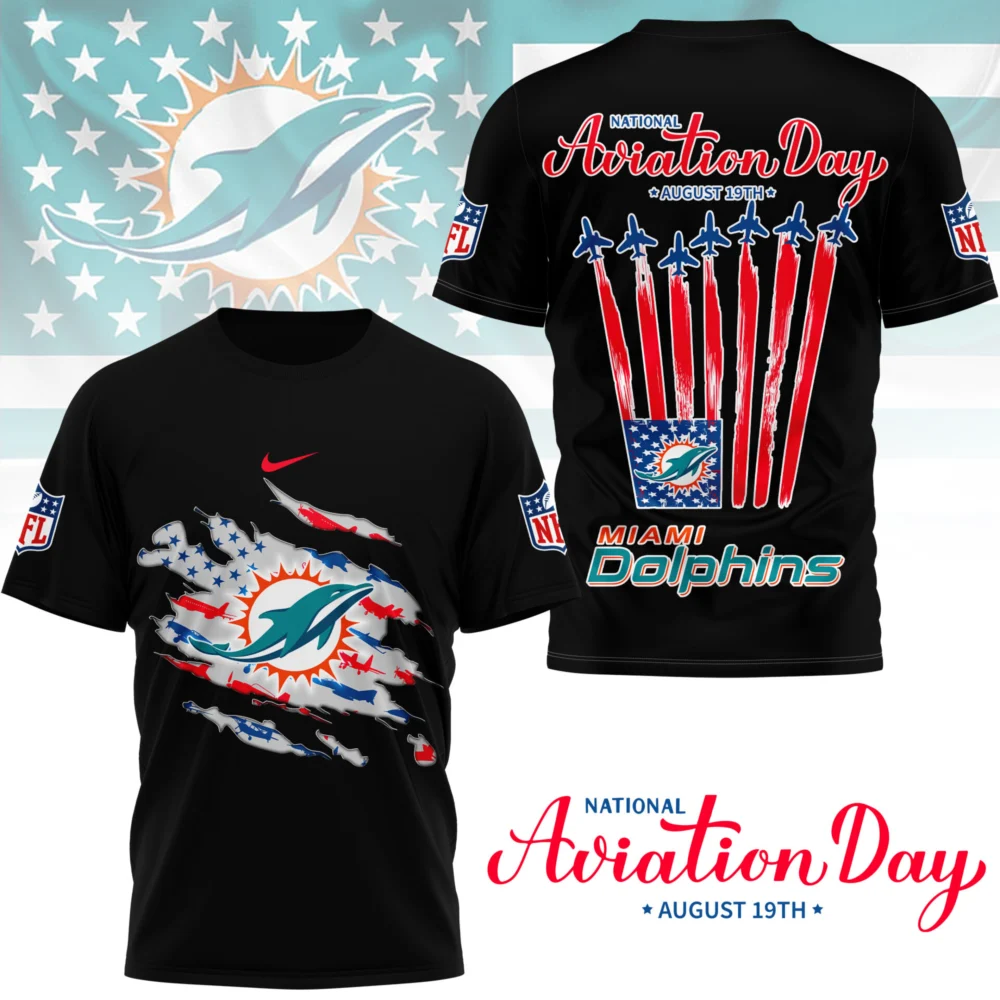 Miami Dolphins | Premium National Aviation Day 3D Shirt NY