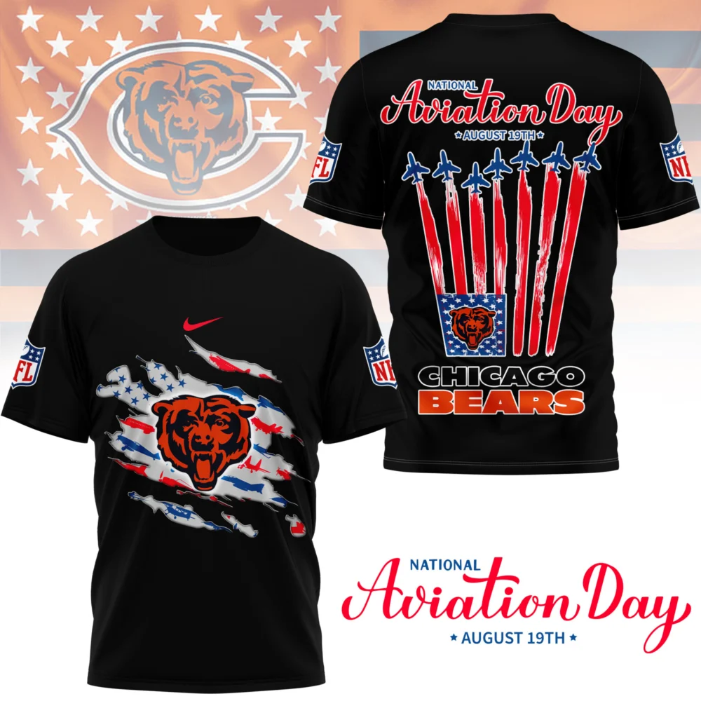 Chicago Bears | Premium National Aviation Day 3D Shirt NY