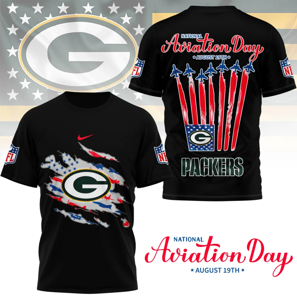 Green Bay Packers | Premium National Aviation Day 3D Shirt NY