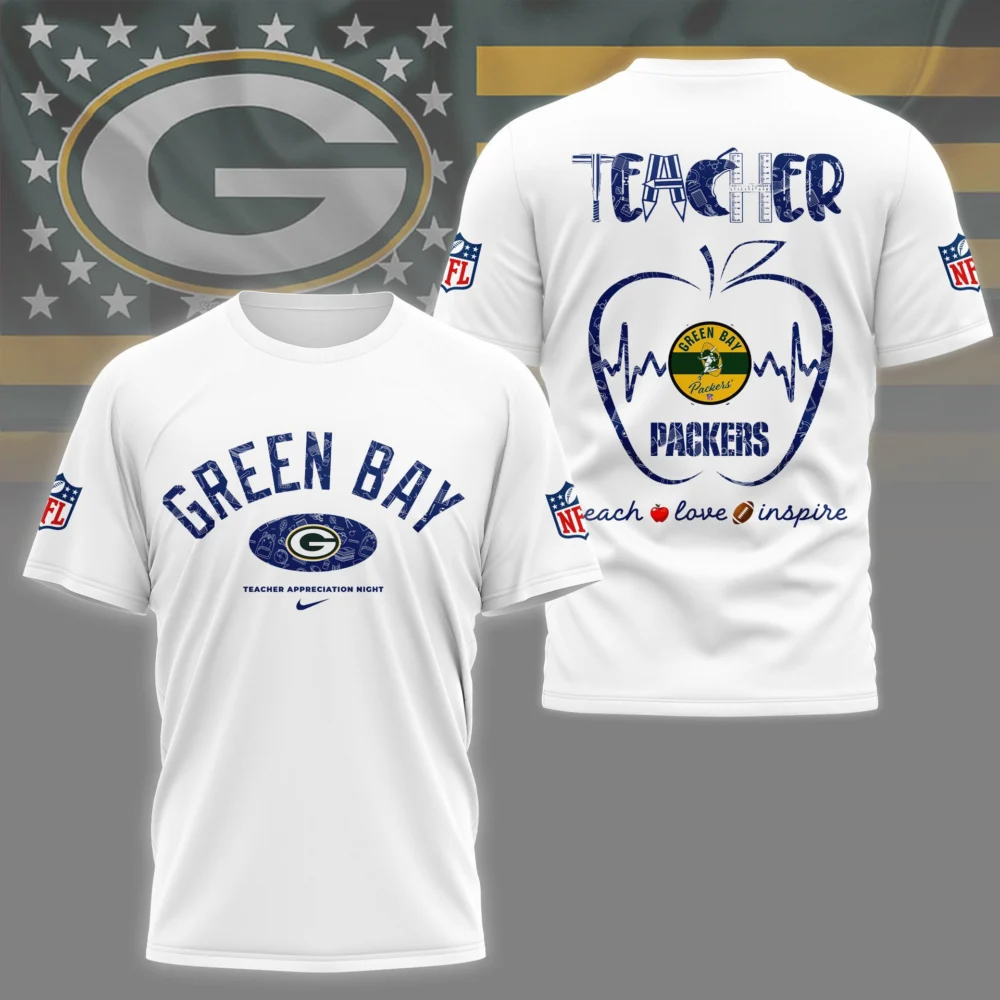 Green Bay Packers |PREMIUM 3D TEACHER APPRECIATION DAY SHIRT NY