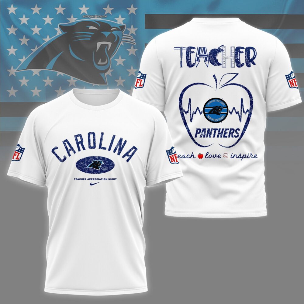 Carolina Panthers |PREMIUM 3D TEACHER APPRECIATION DAY SHIRT NY