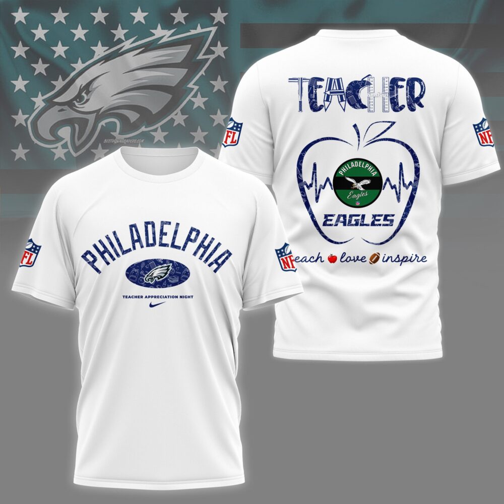 Philadelphia Eagles | PREMIUM 3D TEACHER APPRECIATION DAY SHIRT NY