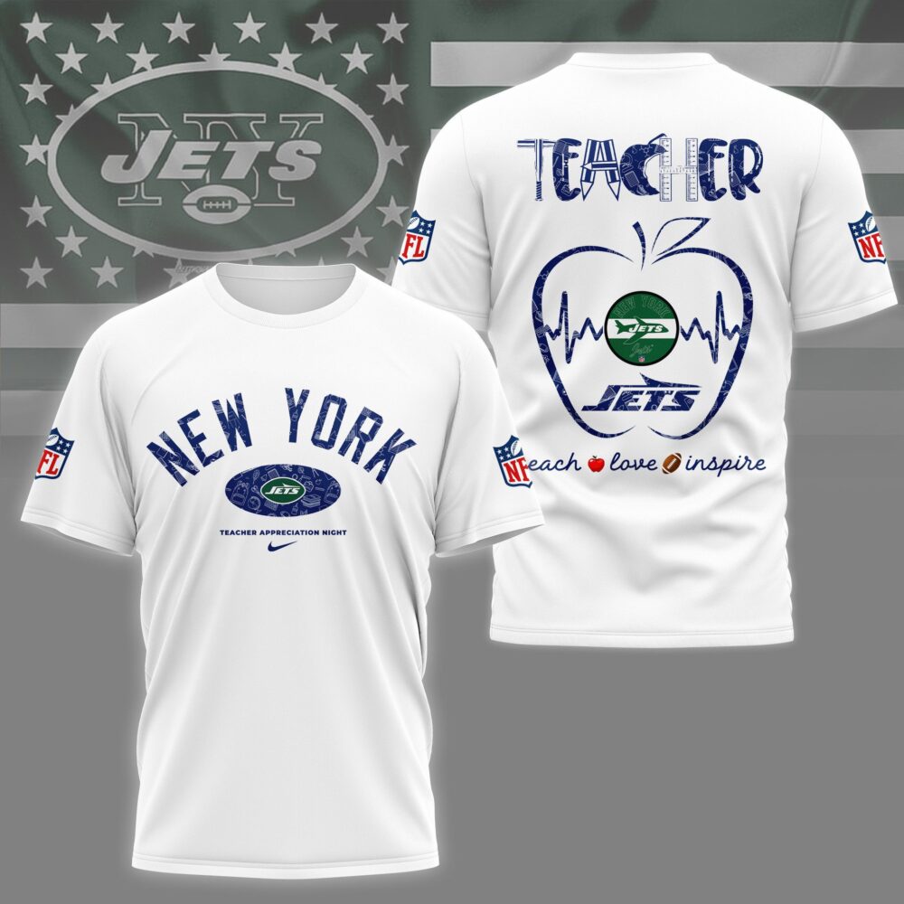New York Jets |PREMIUM 3D TEACHER APPRECIATION DAY SHIRT NY