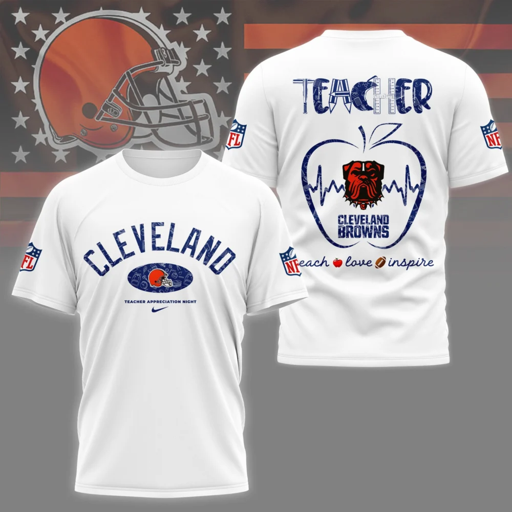 Cleveland Browns |PREMIUM 3D TEACHER APPRECIATION DAY SHIRT NY