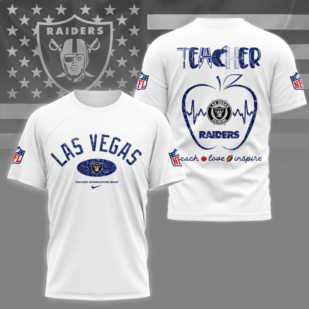 Las Vegas Raiders |PREMIUM 3D TEACHER APPRECIATION DAY SHIRT NY
