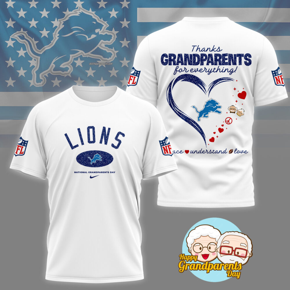 Detroit Lions | Premium National Grandparents Day 3D Shirt NY - 5XL, Color 2