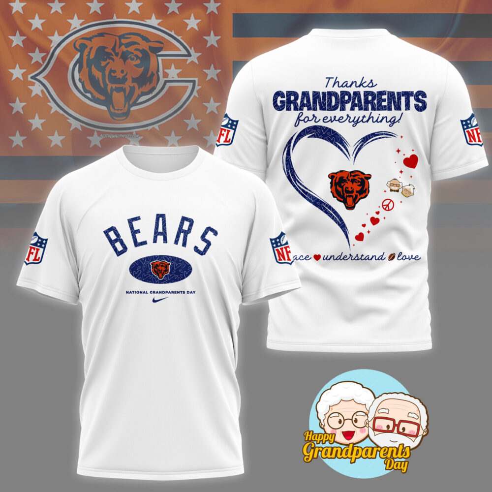 Chicago Bears | Premium National Grandparents Day 3D Shirt NY - 4XL, Color 1