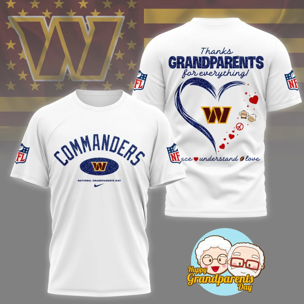 Washington Commanders | Premium National Grandparents Day 3D Shirt NY - 3XL, Color 2