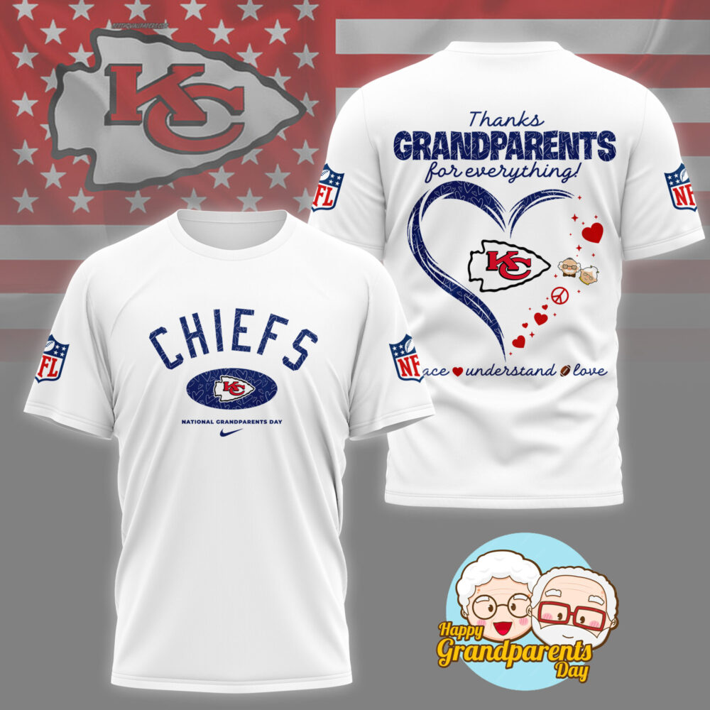 Kansas City Chiefs | Premium National Grandparents Day 3D Shirt NY - 3XL, Color 4