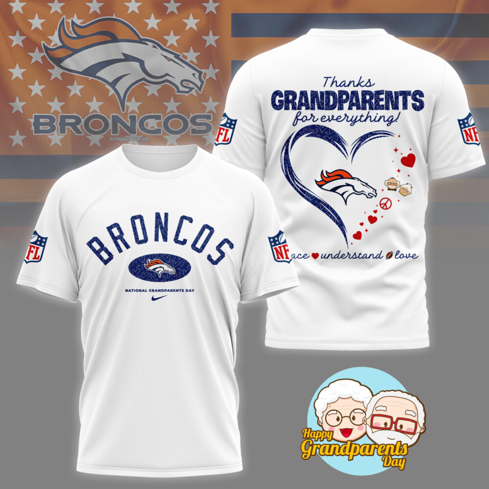 Denver Broncos | Premium National Grandparents Day 3D Shirt NY - 4XL, Color 3