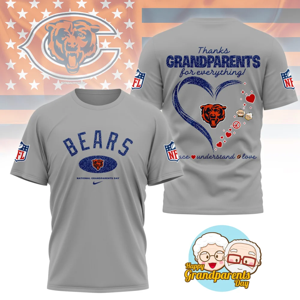 Chicago Bears | Premium National Grandparents Day 3D Shirt NY - Color 5