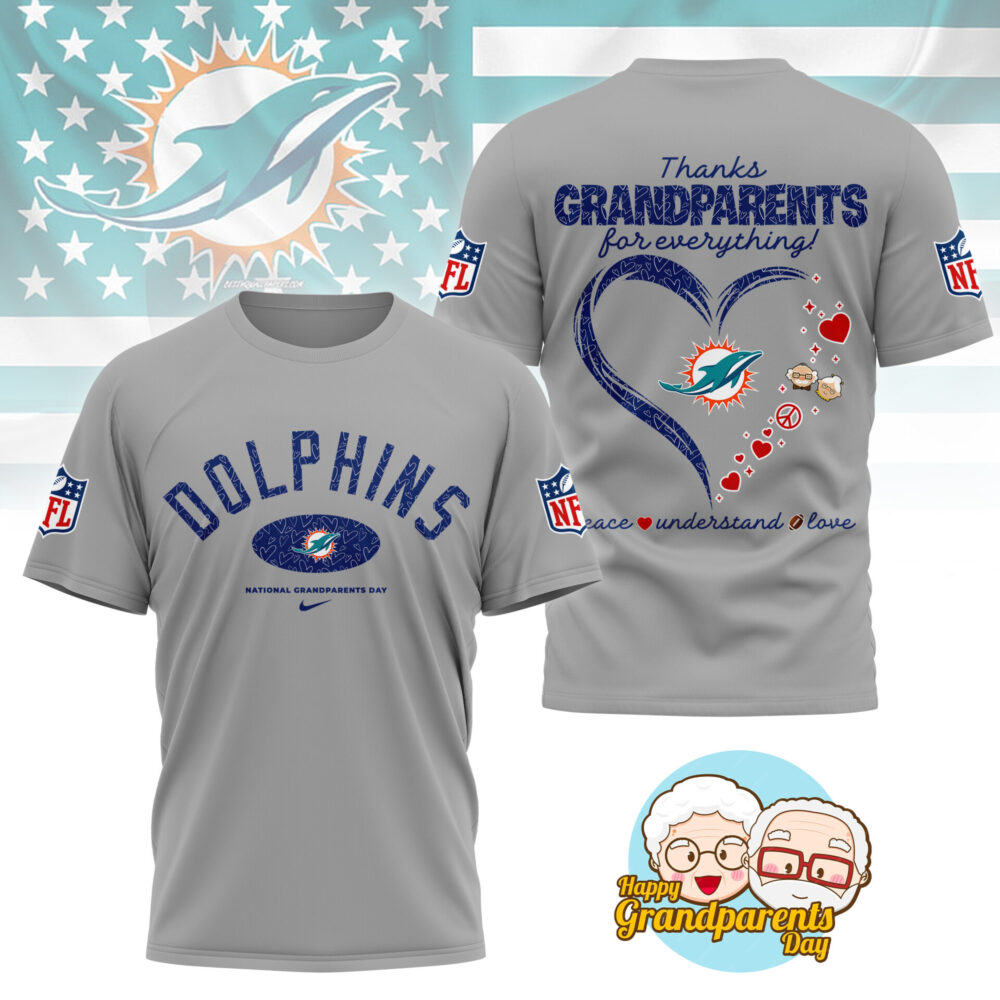 Miami Dolphins | Premium National Grandparents Day 3D Shirt NY - Color 4