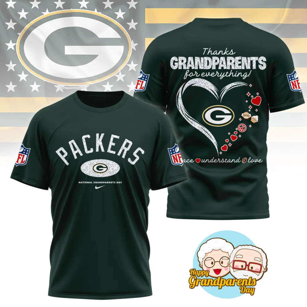 Green Bay Packers | Premium National Grandparents Day 3D Shirt NY - Color 3