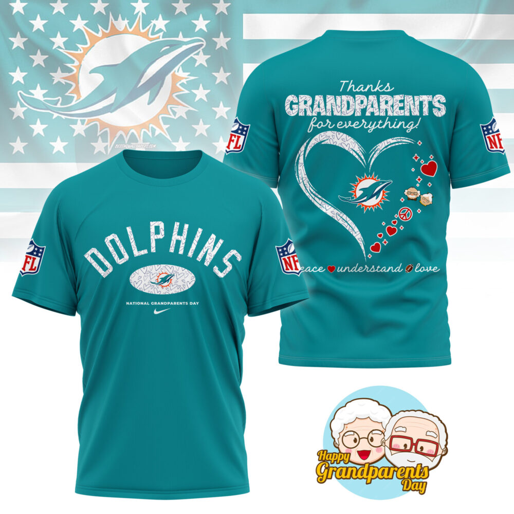 Miami Dolphins | Premium National Grandparents Day 3D Shirt NY - Color 3