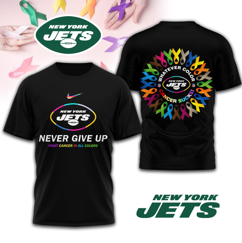 New York Jets | Premium Fight Cancer In All Colors 3D Shirt TD