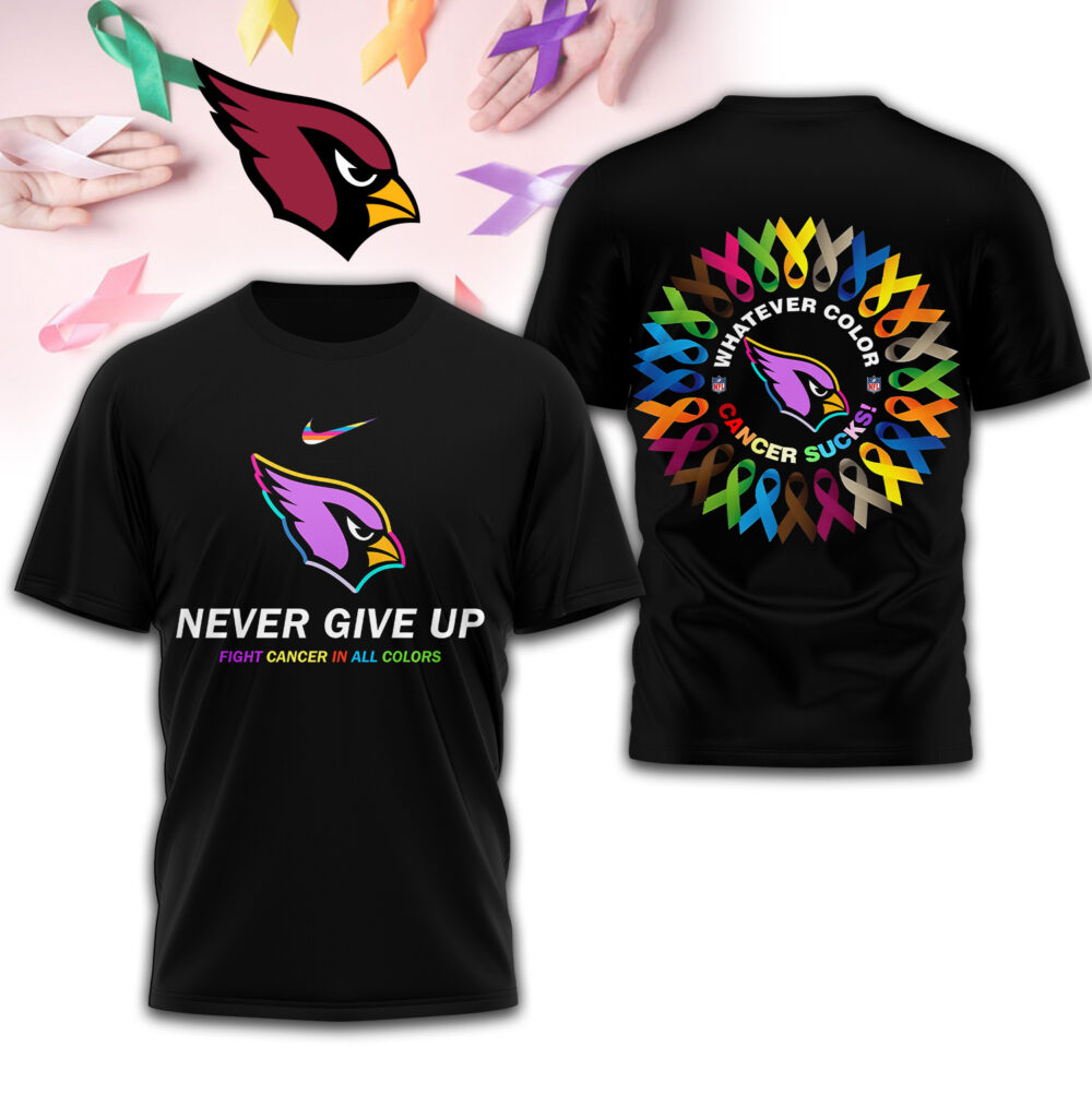 Arizona Cardinals | Premium Fight Cancer In All Colors 3D Shirt TD