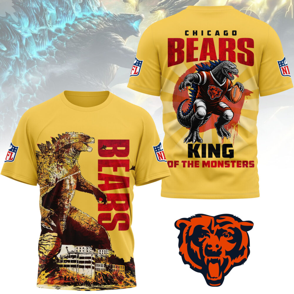 Chicago Bears | Premium NFL Godzilla King of the Monsters 3D Shirt NY